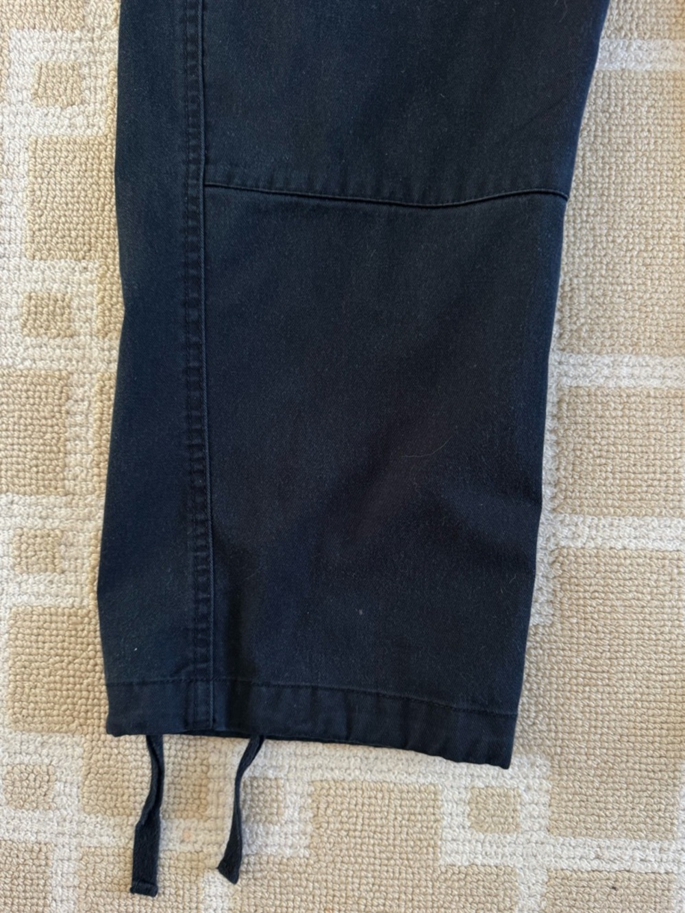 Empyre Black Cargo Pants Utility Skate Adjustable Waist Drawstring Hem 32 - Picture 8 of 11